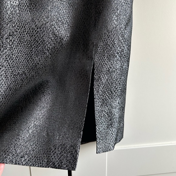 Barami Couture vintage faux snakeskin metallic pencil skirt, NWT, size 2 - Picture 3 of 13
